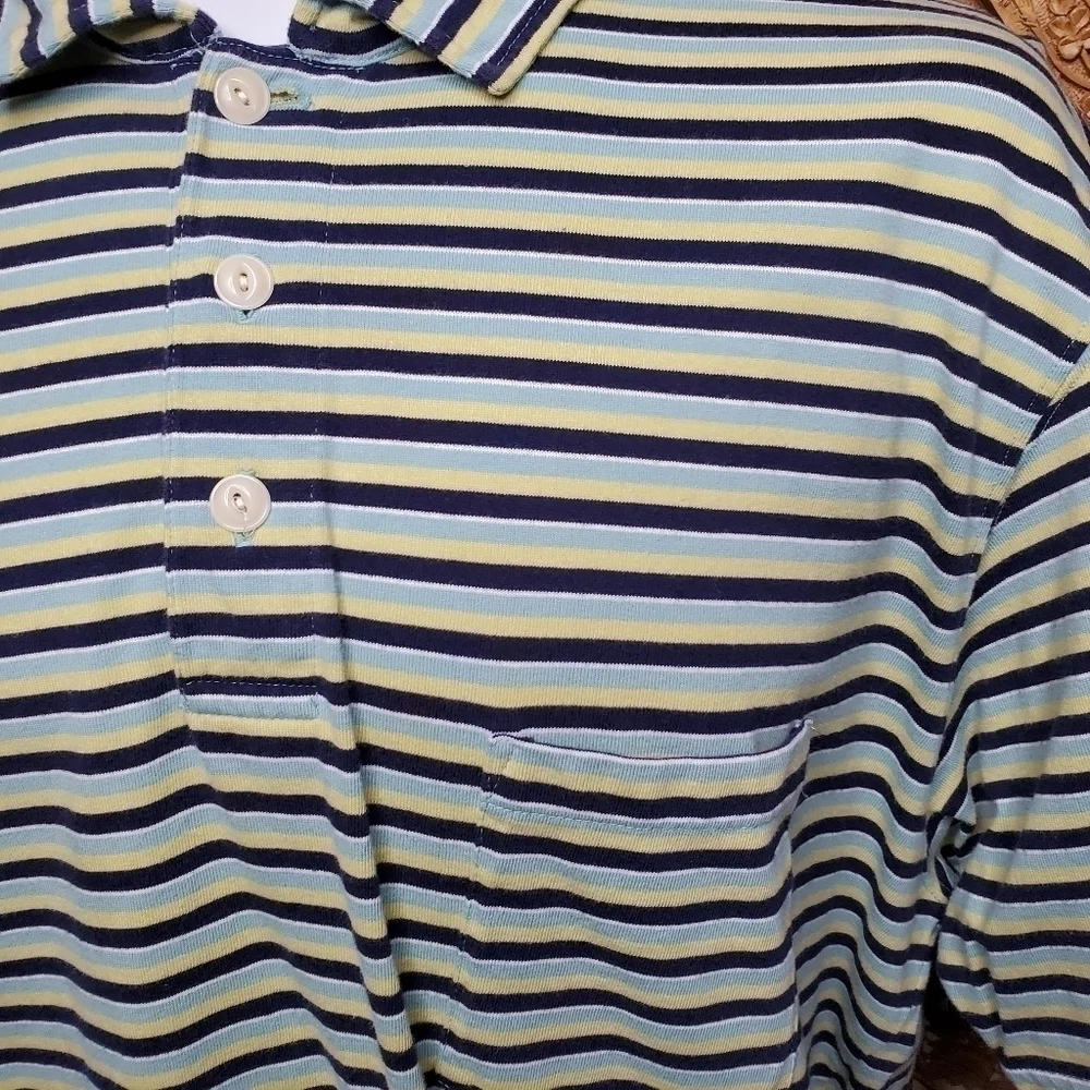 J.Crew Men's Striped Polo Shirt Size Large